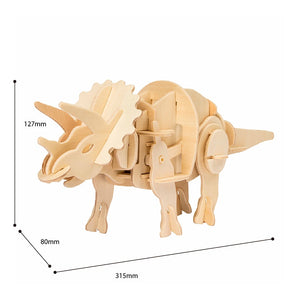 DIY Wood Triceratops Electric Dinosaur