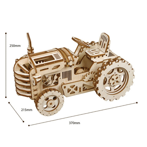 DIY Wood Mechanical Gear Drive Tractor