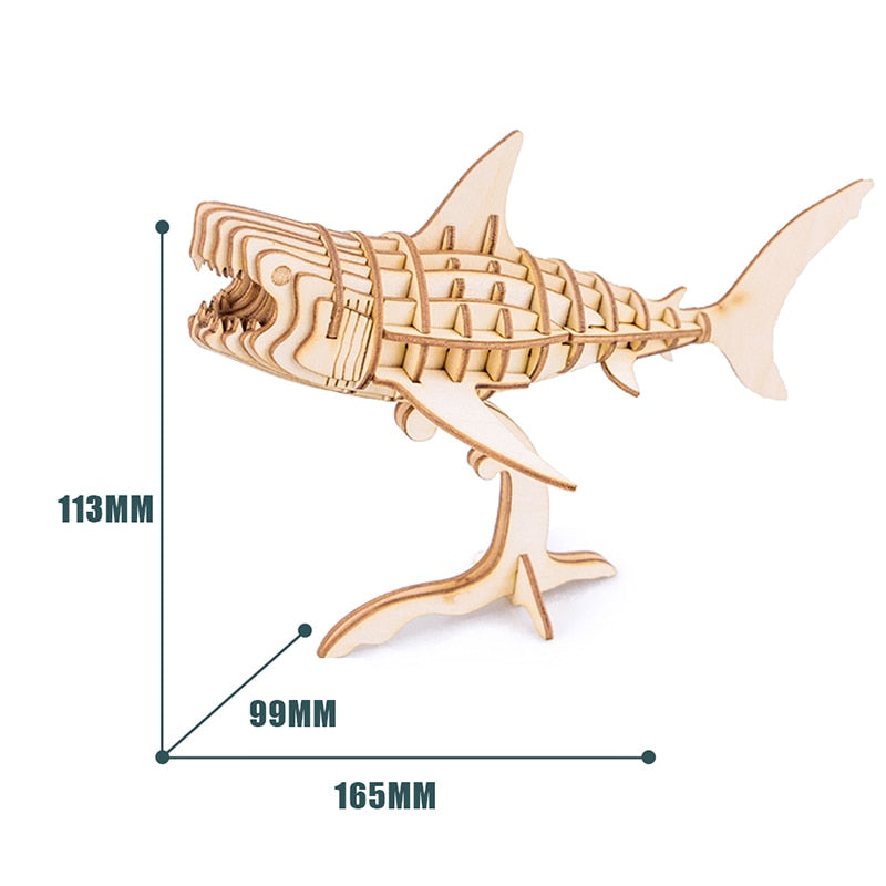 DIY Wood Shark Model