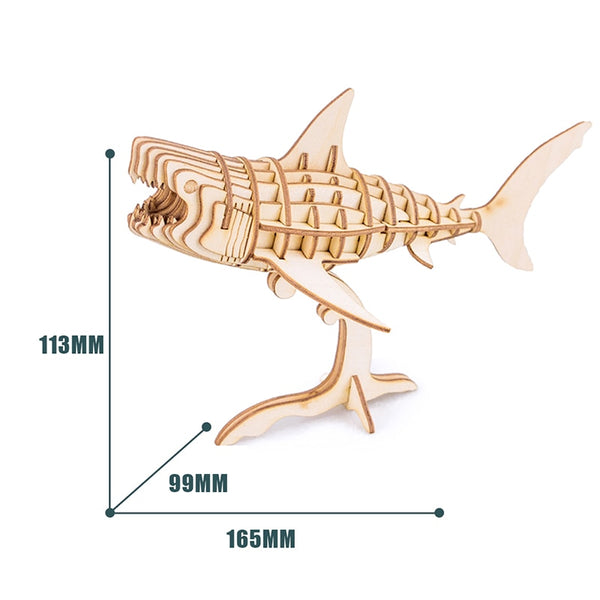 DIY Wood Shark Model