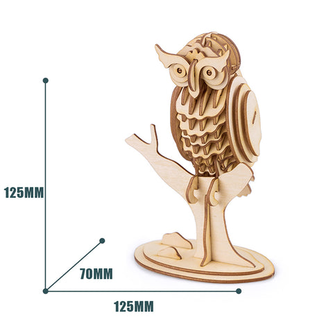 DIY Wood Owl Model
